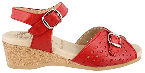 Worishofer Women's, 811 Low Heel Sandal RED 3.7 M